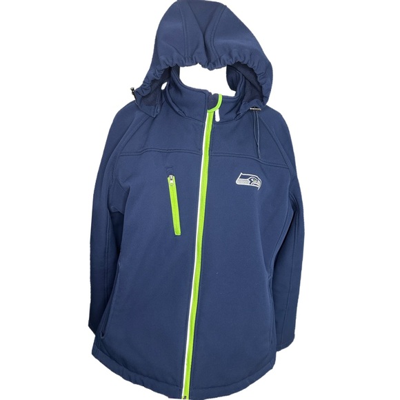 NFL Jackets & Blazers - Seattle Seahawks Woman’s Plus Size 2X Water Resistant Removable Hood Jacket 2X
